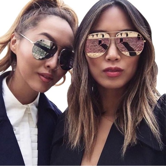 Christian Dior “Linda Farrow” Mirrored Split Aviator Sunglasses - Picture 2 of 12